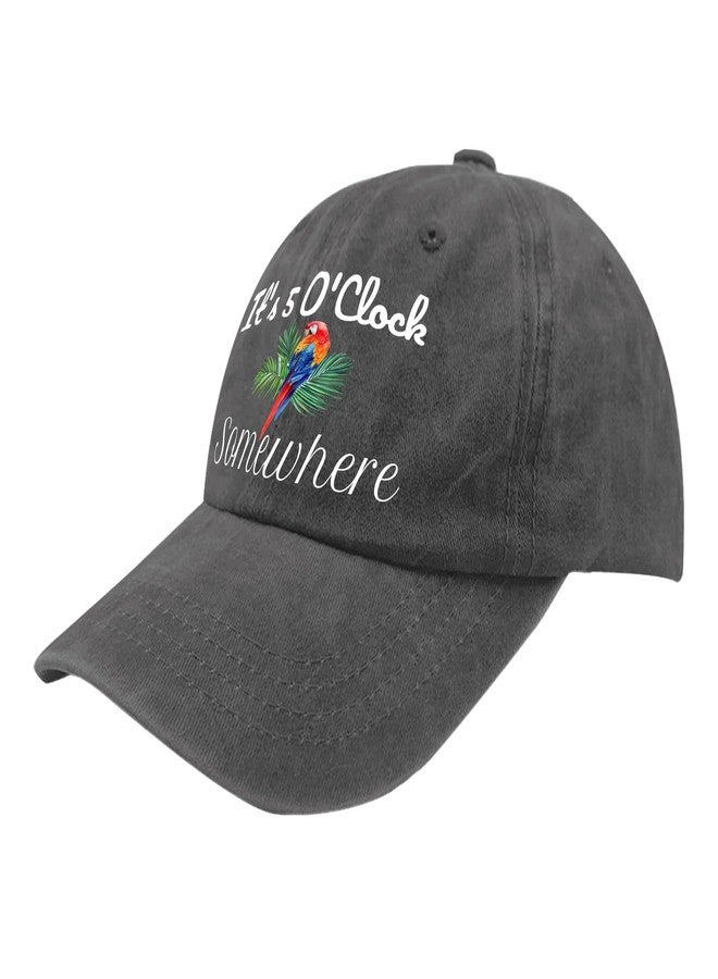 ODCRAT Jimmy Music Buffett Accessories Hats Its 5 Oclock Some Where Golf Hat 80s Hat Pigment Black Dad Hat Gifts for Mom Cycling Hat - Image 2